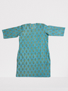 Blue Printed Kurti with Pockets