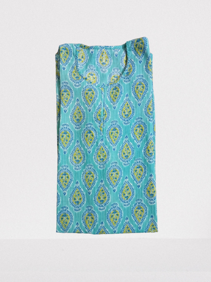 Blue Printed Kurti with Pockets