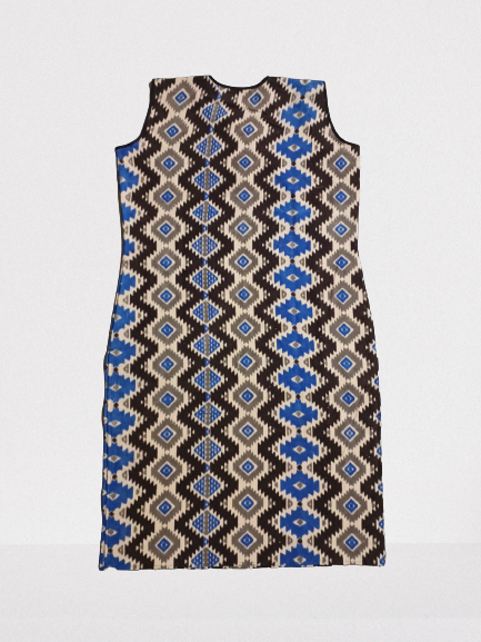 Geometric Kalamkari Sleeveless Kurti