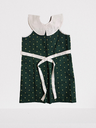 Green Baby Frock with Yoke Design