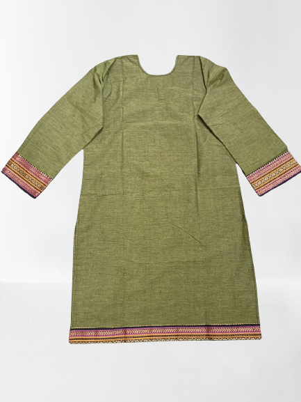 Green Kurti with Borders