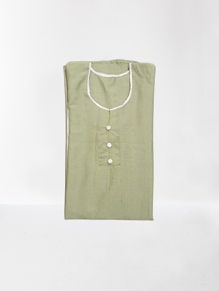 Green and White Mica Kurti