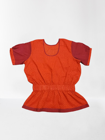 Orange Peplum Top