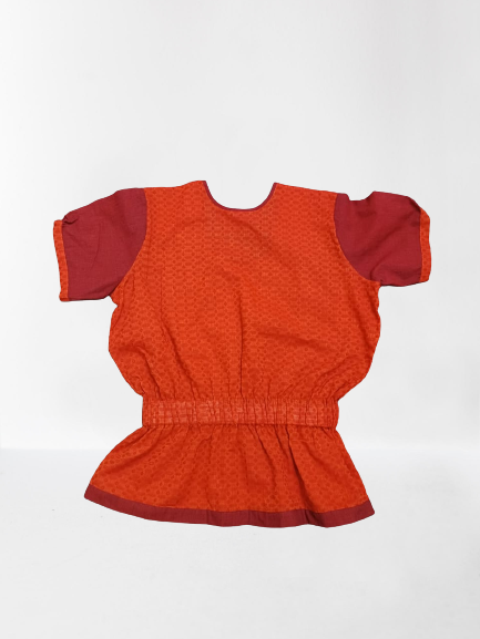 Orange Peplum Top