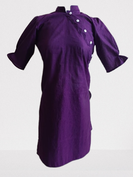 Elegance Unveiled Diagonal Purple Kurti