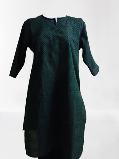 Dark Green Kurti with Pockets