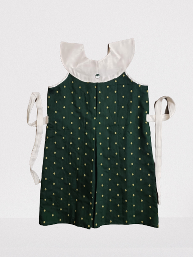 Green Baby Frock with Yoke Design